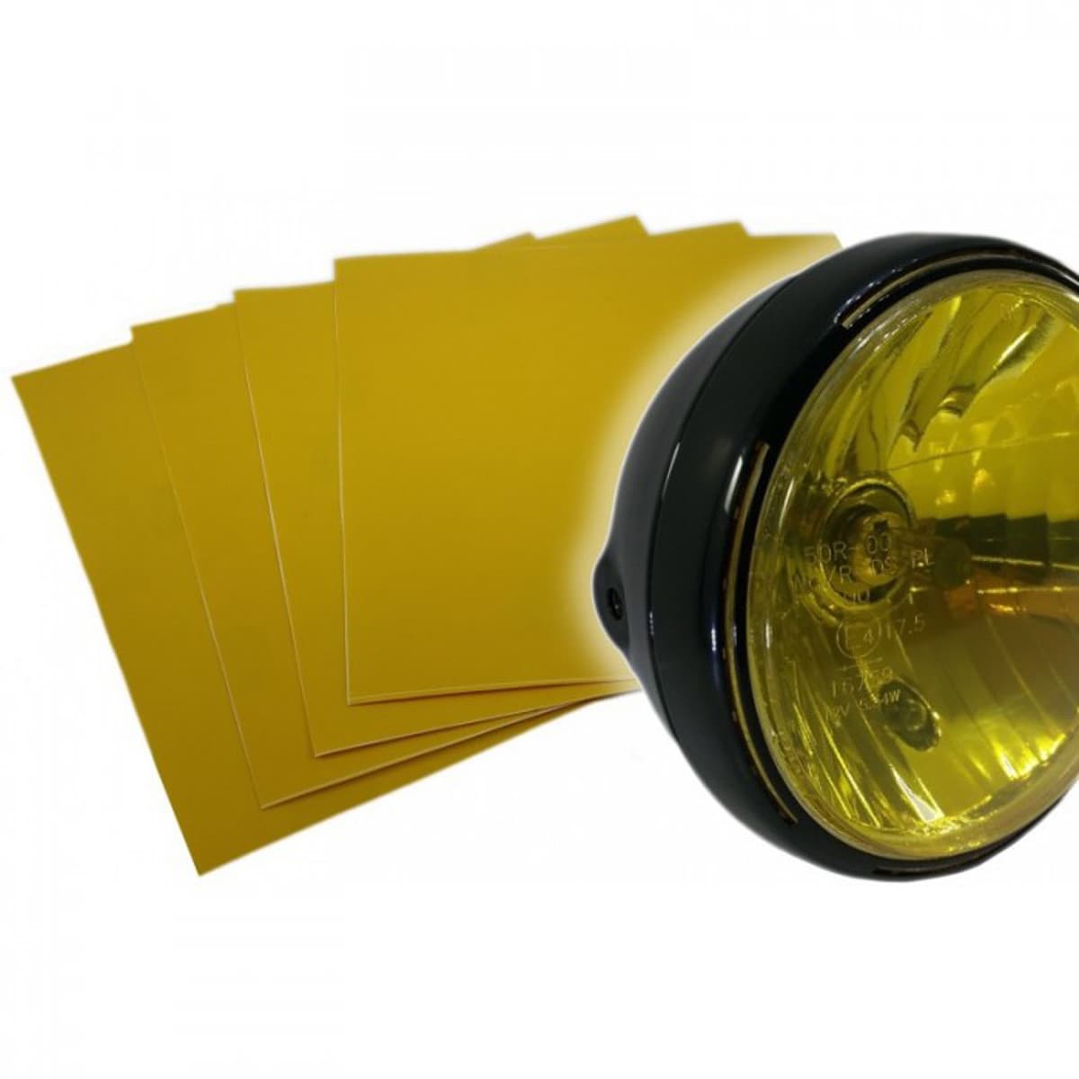 Rsm - Sticker De Phare - Jaune Transparent