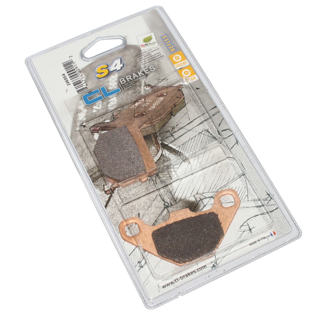 Cl Brakes - Plaquettes De Frein Derbi Drd Racing Gilera Smr Rcr - Cl Brakes 2469 S4 (étrier Hengtong)