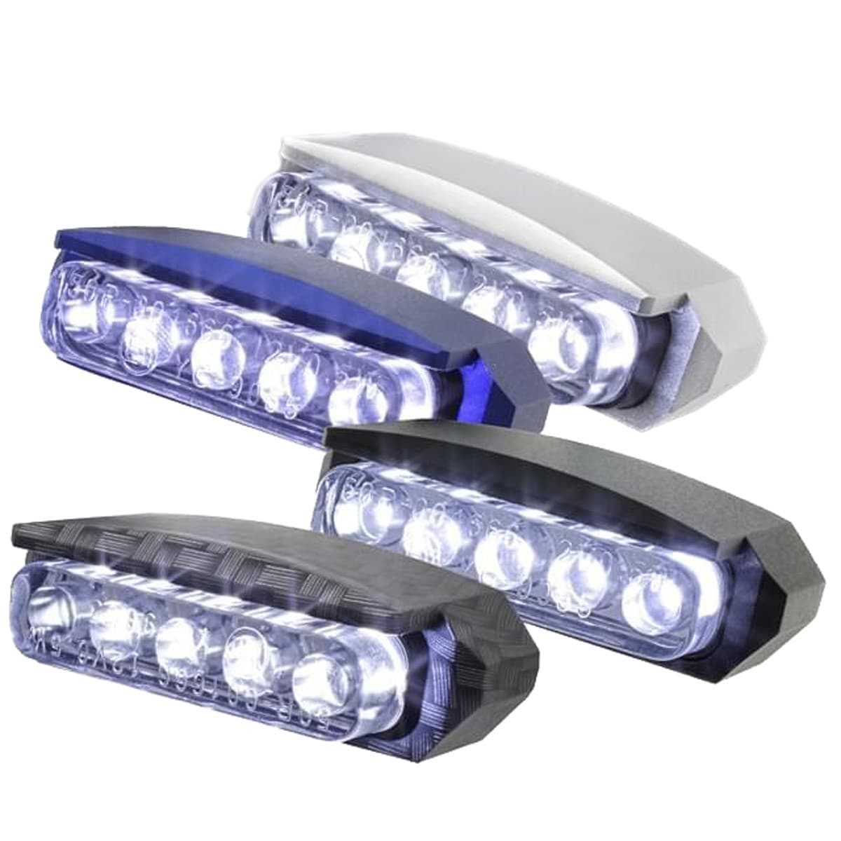 Str8 - Eclairage Plaque Immatriculation - Str8 À Leds Chrome / Look Carbone Ce Look Carbone