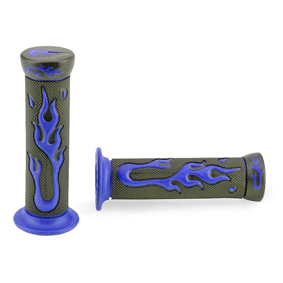 Tnt - Poignées De Guidon - Tnt Gel Flamming Noir / Bleu