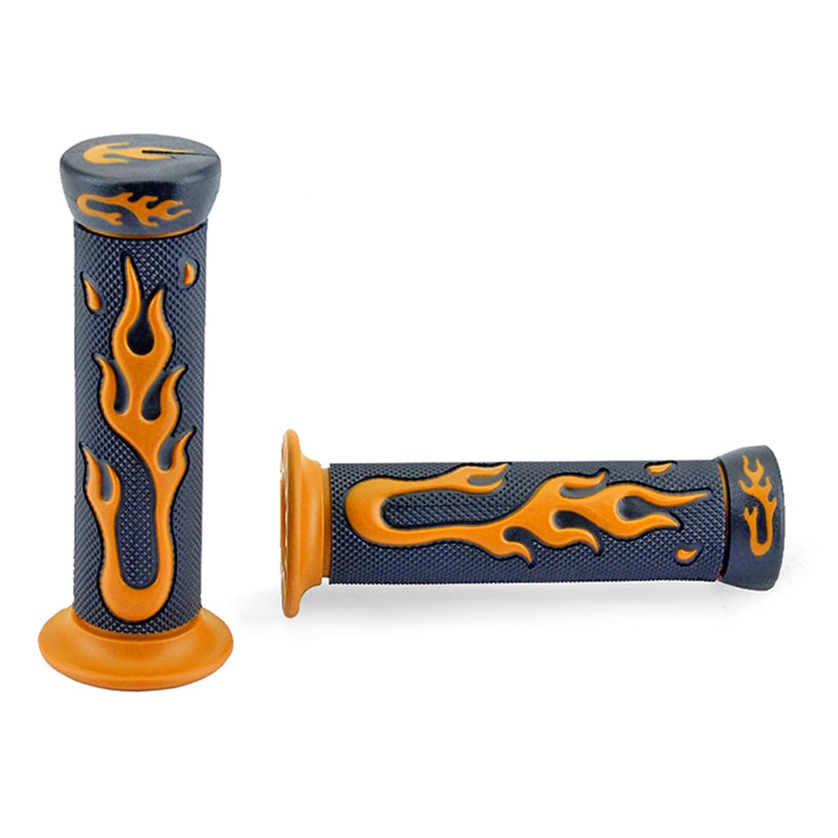 Tnt - Poignées De Guidon - Tnt Gel Flamming Noir / Orange