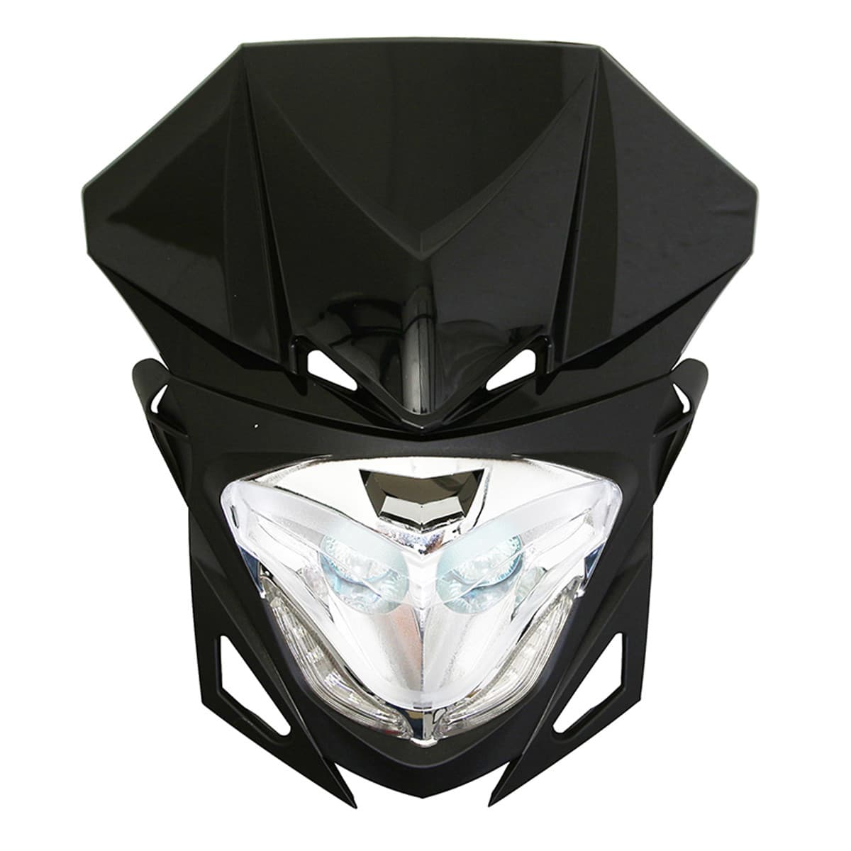 Replay - Tête De Fourche / Plaque Phare - Rr8 2x20w Noir À Leds Blanc