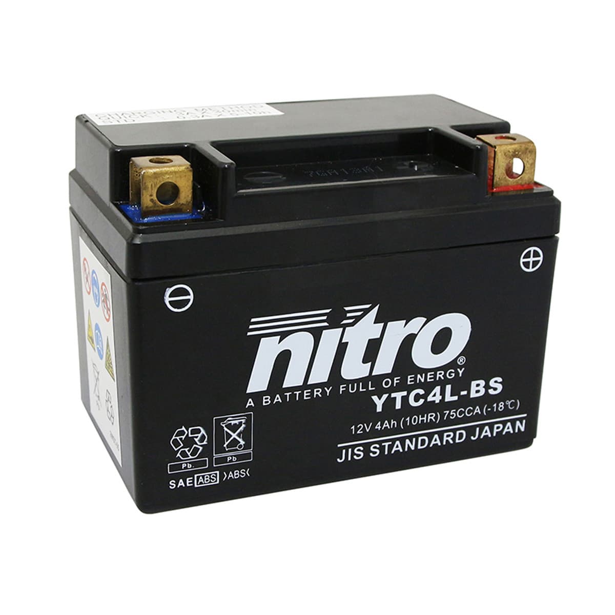 Nitro - Batterie 12v 4 Ah Nt4l Sla / Ytc4l-bs - Nitro Prêt À L'emploi / Sans Entretien +d