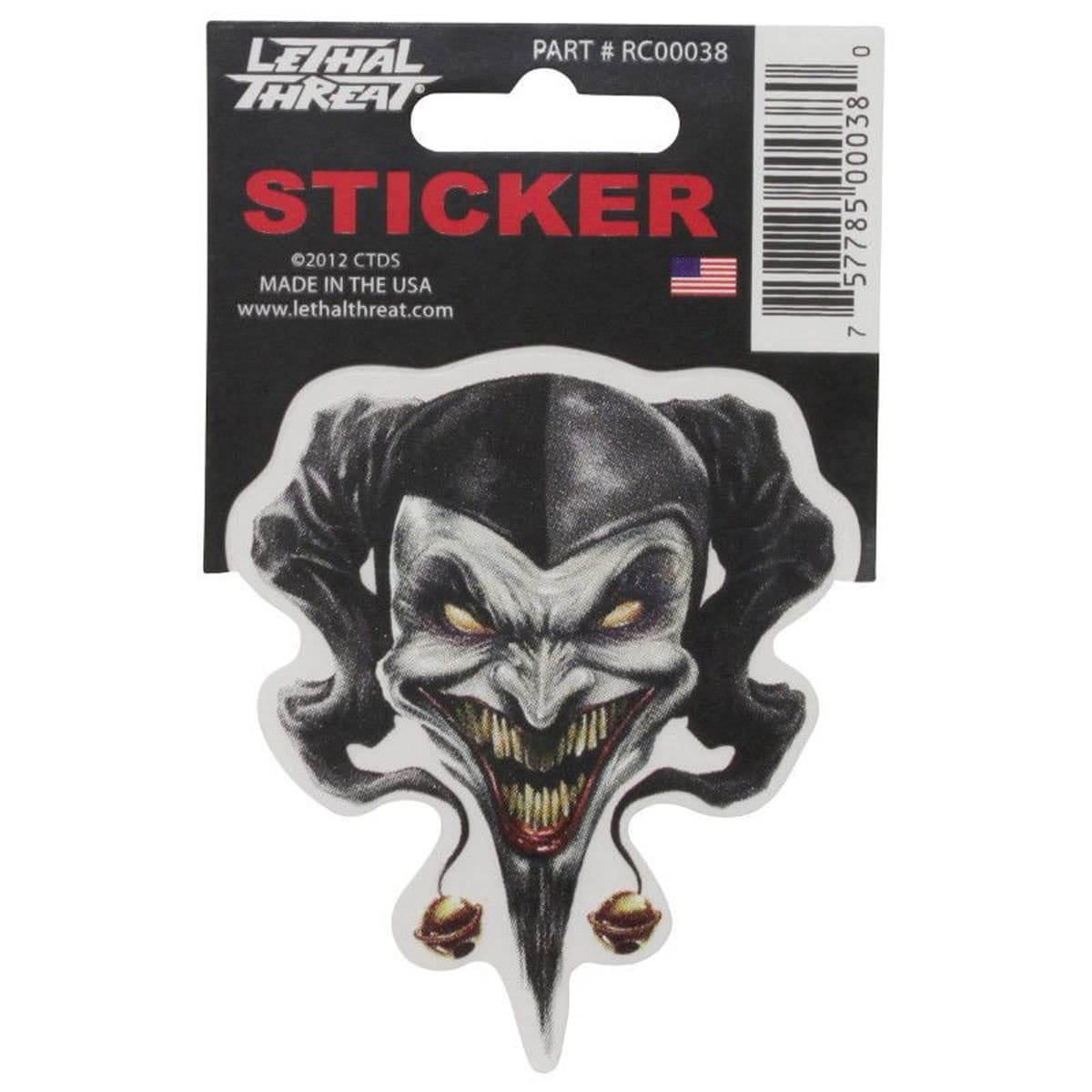 Lethal Threat - Autocollant / Sticker - Lethal Threat Mini Vilain Clown 6 X 8cm