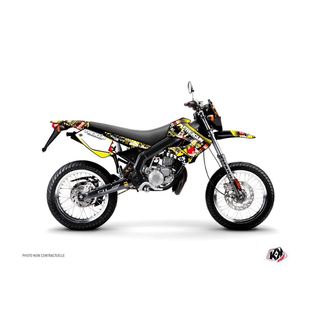 Kutvek - Kit Deco Derbi Drd Xtreme Xrace Avant 2010 - Kutvek Freegunman Jaune / Rouge