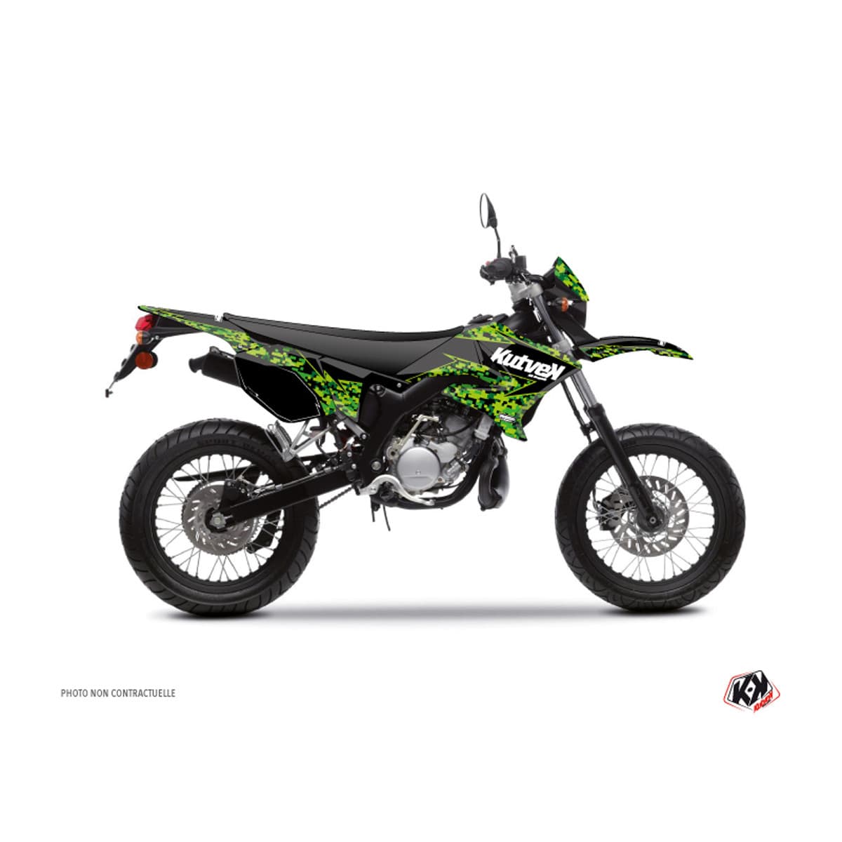Kutvek - Kit Deco Mbk X-limit Yamaha Dt À Partir De 2003 - Kutvek Predator Noir / Vert