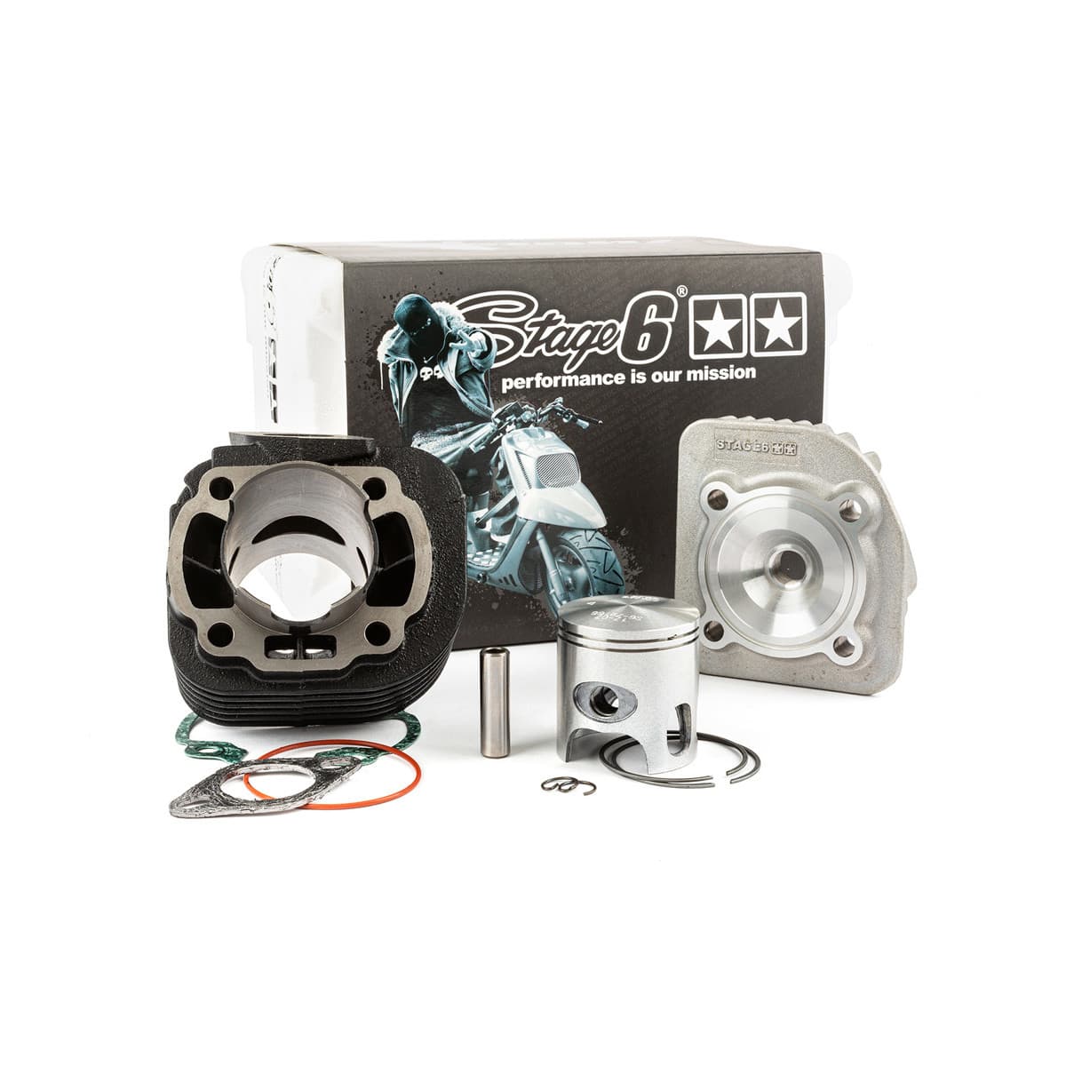 Stage6 - Kit Cylindre 70cc Cpi Avant 2003 - Stage6 Streetrace Fonte 47mm Axe 10mm