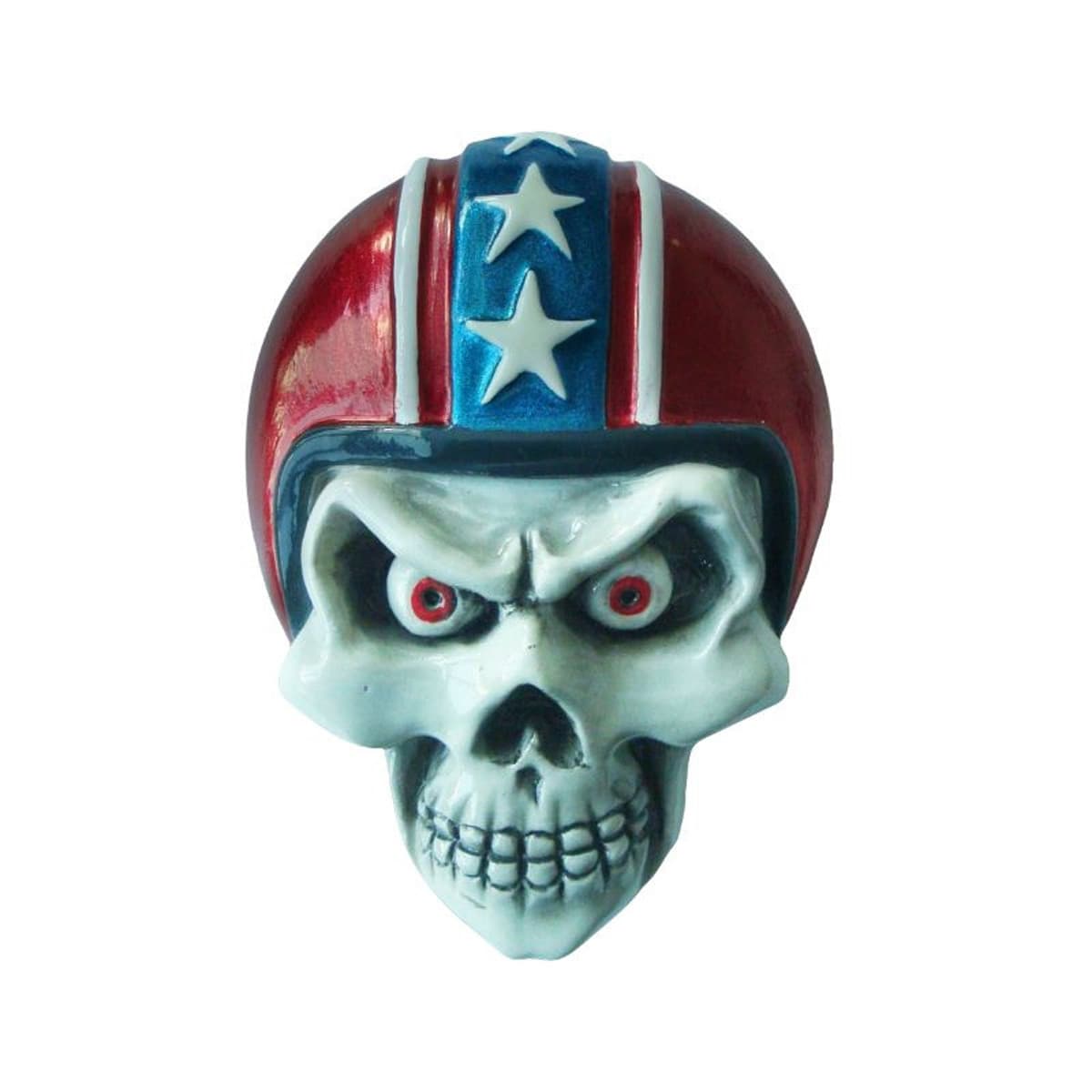 Lethal Threat - Autocollant / Sticker - Lethal Threat 3d Skull Helmet 11 X 7.6cm - Rouge