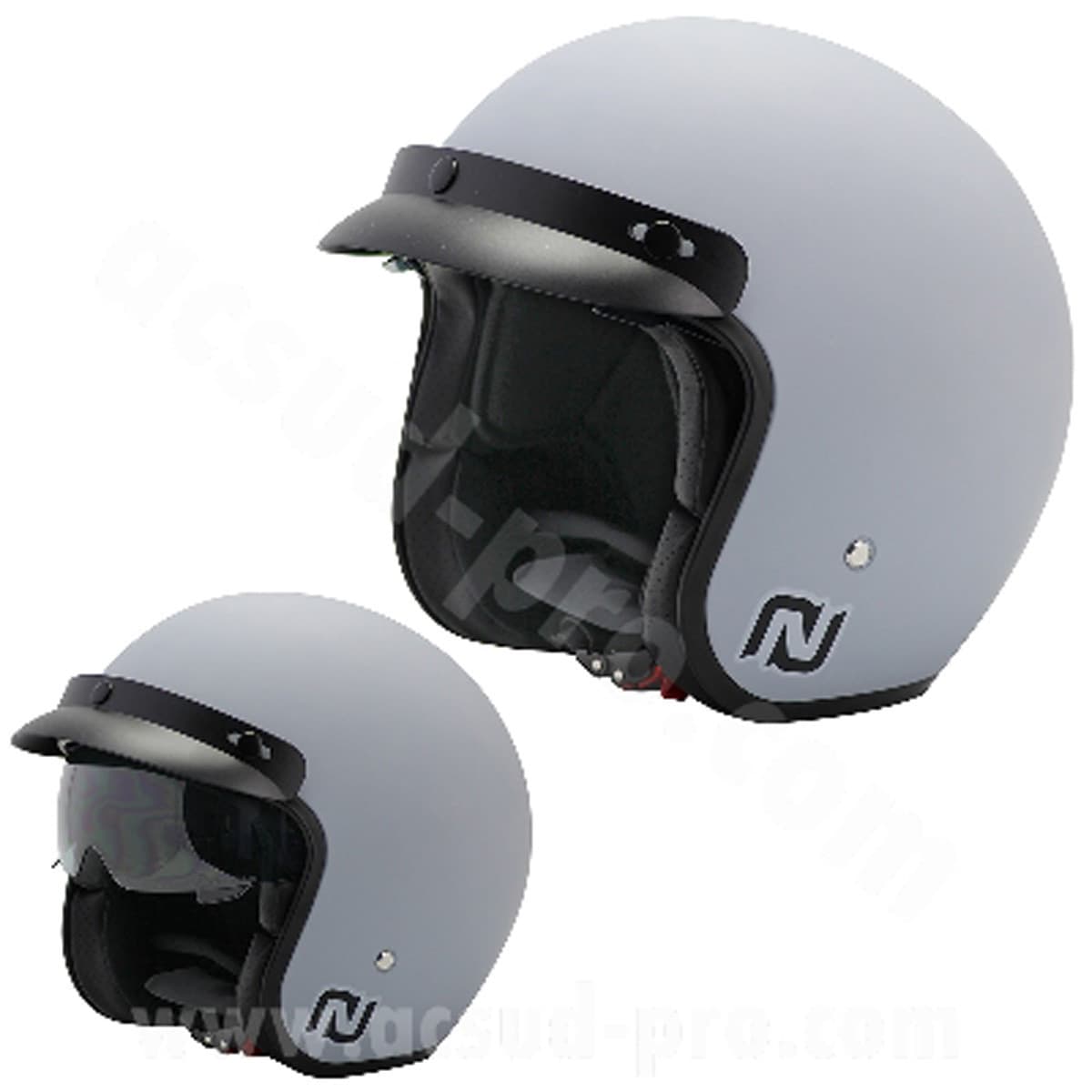 Noend - Casque Jet - Noend Sun Series Gris Mat Xs