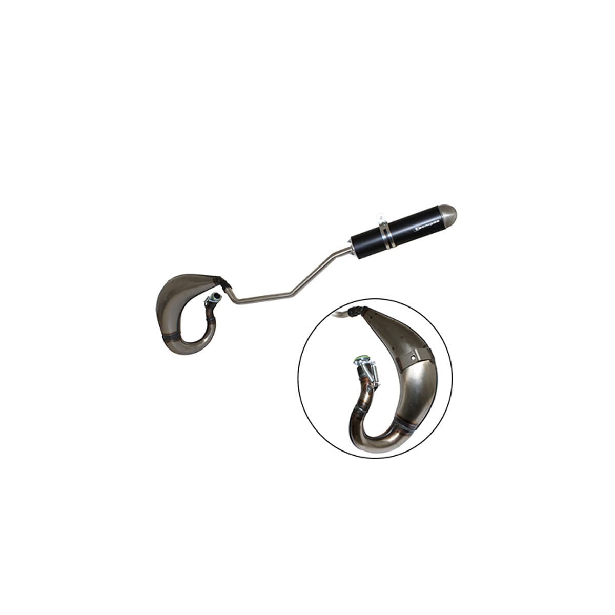 Tecnigas - Pot Passage Haut Gauche Derbi Senda Avant 1999 50cc - E-nox Steel Tecnigas