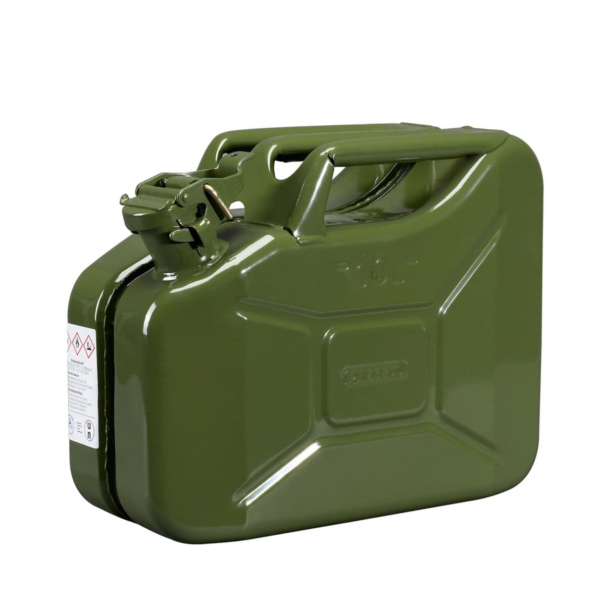 Pressol - Jerrycan / Bidon Essence 10l Métal Vert Armée Type Us - Pressol