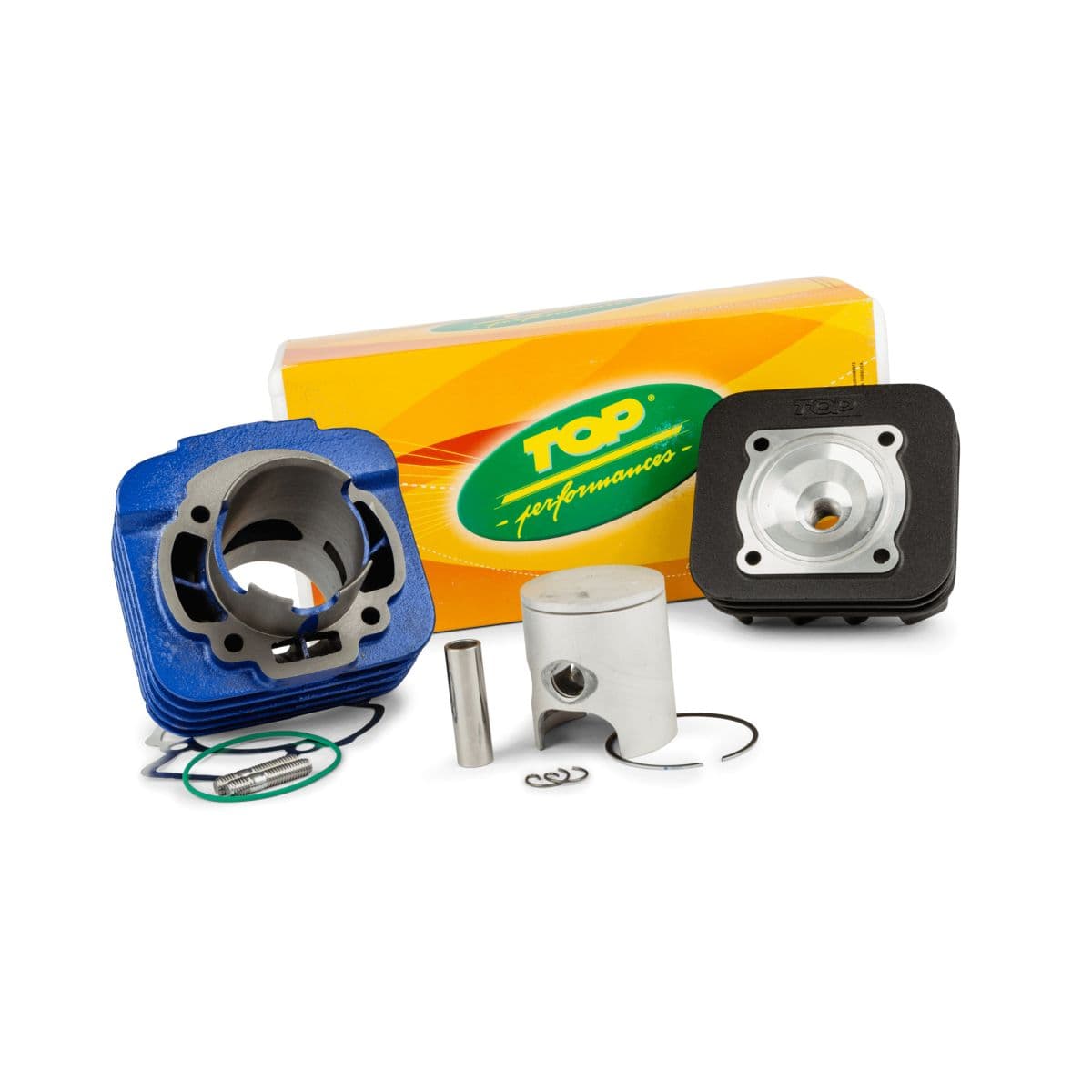 Top Performances - Kit Cylindre 70cc Piaggio Typhoon Zip Ac - Top Perf Racing Gold Line Fonte Bleu 47.6mm