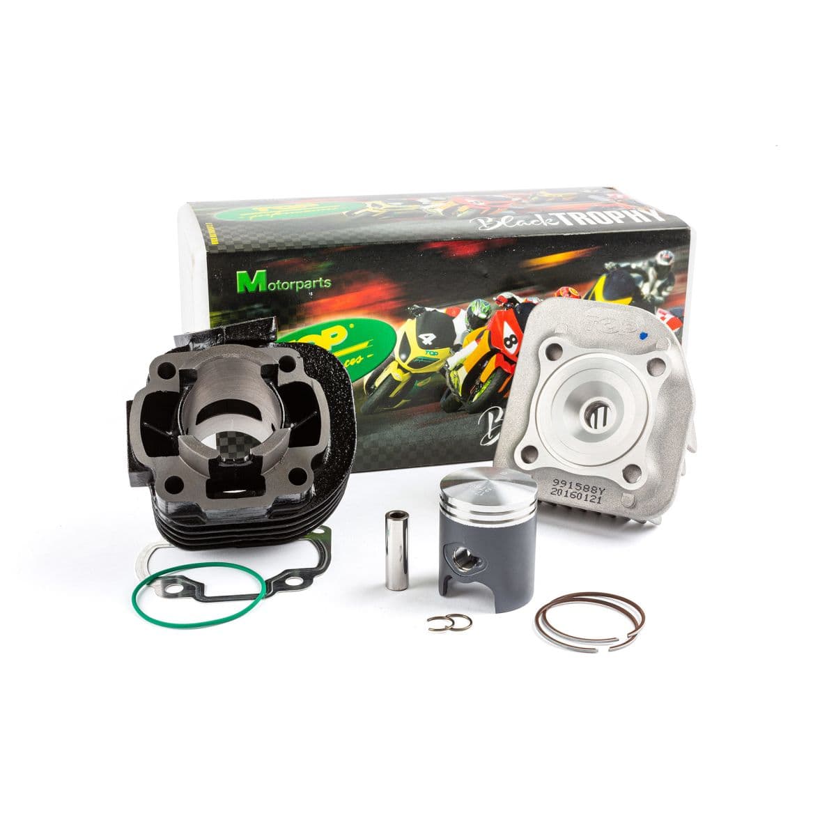 Top Performances - Kit Cylindre 50cc Mbk Ovetto Yamaha Neo's - Top Perf Black Trophy Fonte 40mm