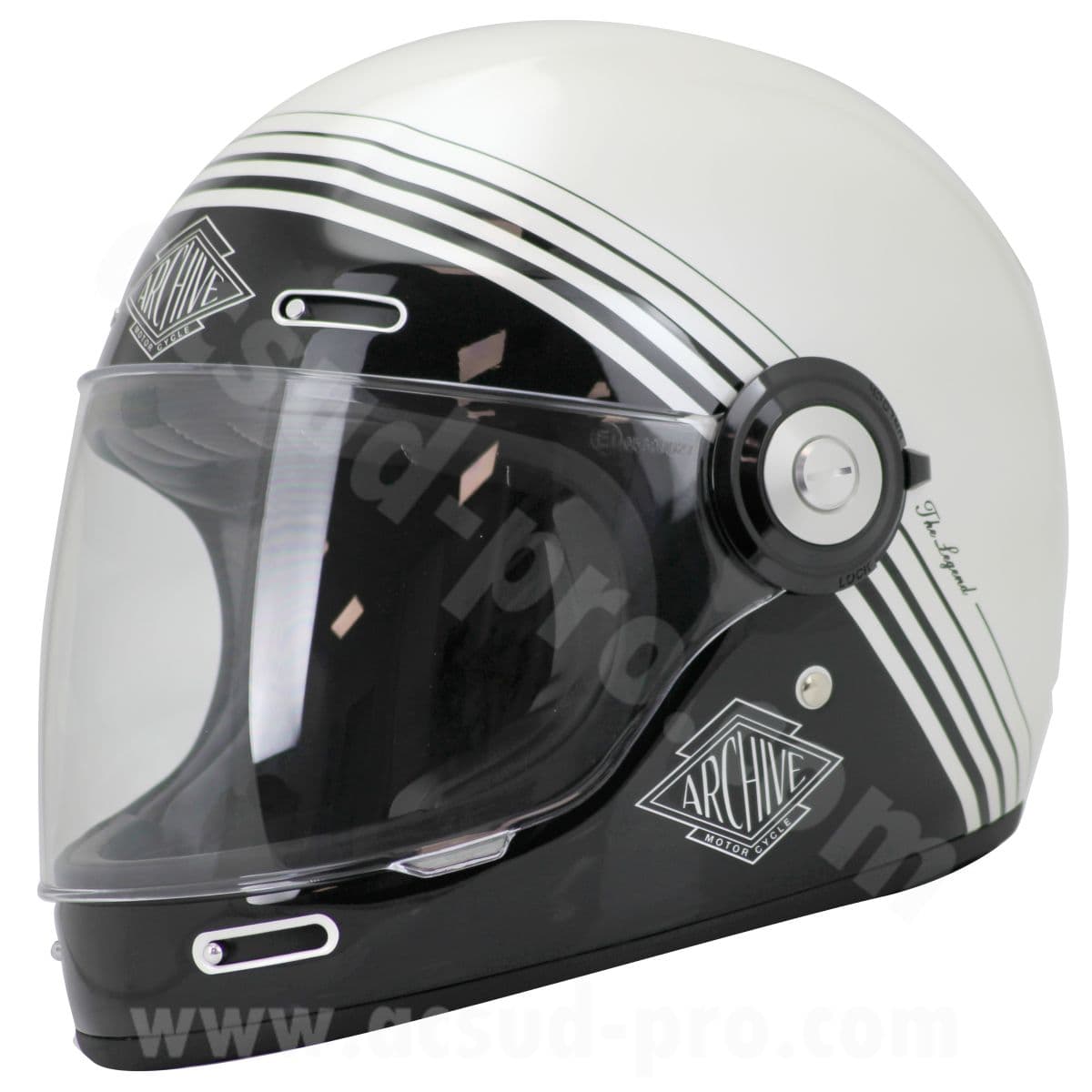 Archive - Casque Intégral - Archive Vintage The Legend Blanc / Noir Xl