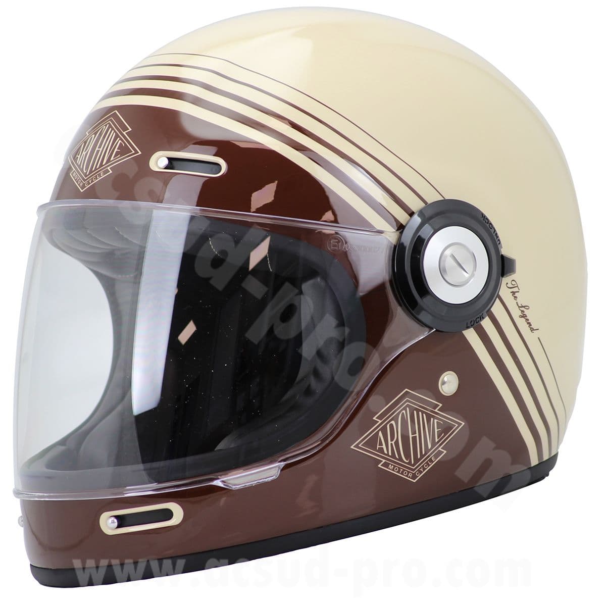 Archive - Casque Intégral - Archive Vintage The Legend Marron S
