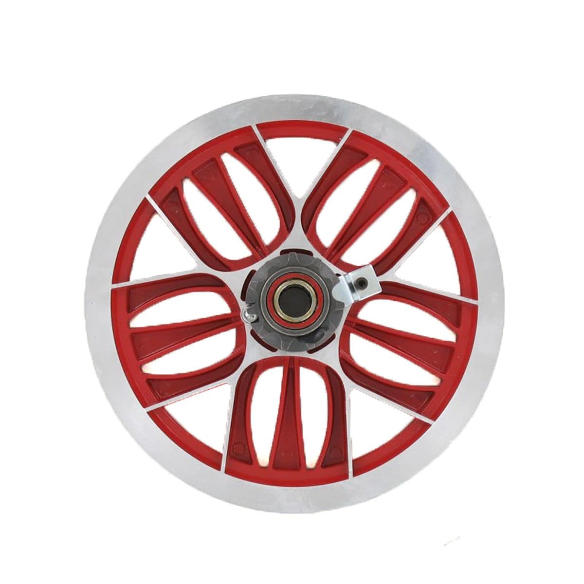 Adaptable - Poulie Cyclo Mbk 51 / Peugeot 103 Sp Mvl - Alu V2 / 11 Dents Fixe Bleu / Noir / Rouge Rouge