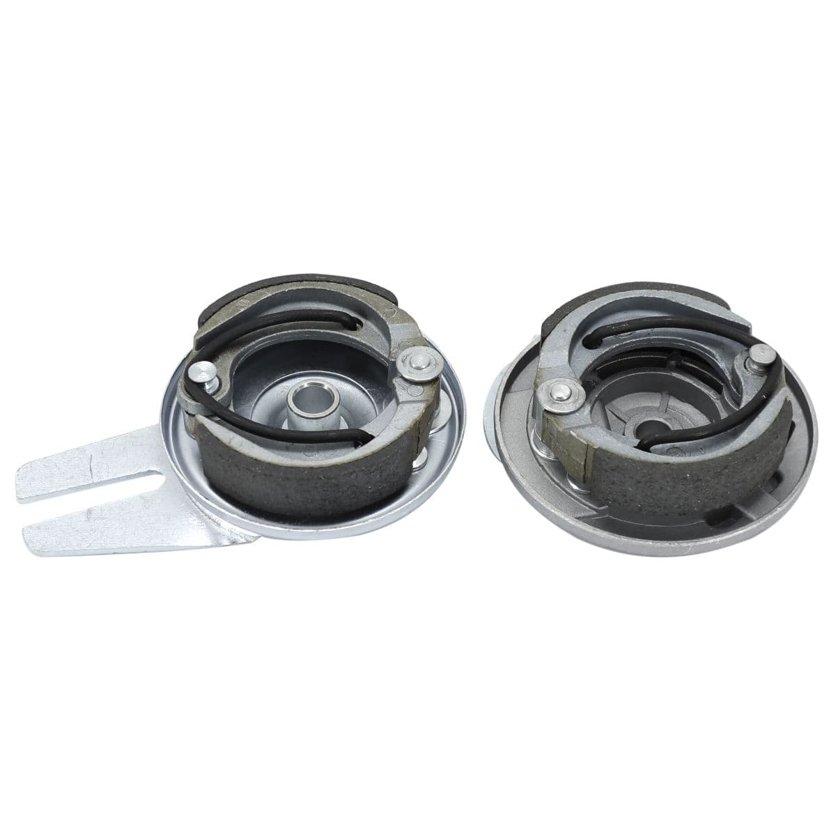 Rsm - Roue Avant + Arrière 17p Peugeot 103 Mvl / Vogue - Type Bernardi Argent / Blanc / Noir / Rouge/chromé Rouge