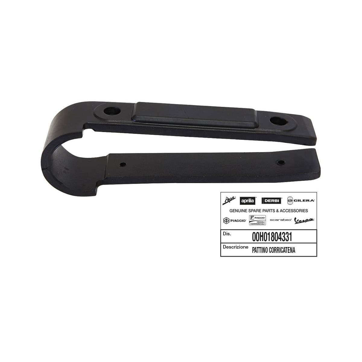 Piaggio - Plaque Glissement De Chaine Origine Piaggio 50 Gilera Smt, Rcr 2006 /derbi Senda 2003/2013/aprilia Sx, Rx 2006, Rs4 2011/