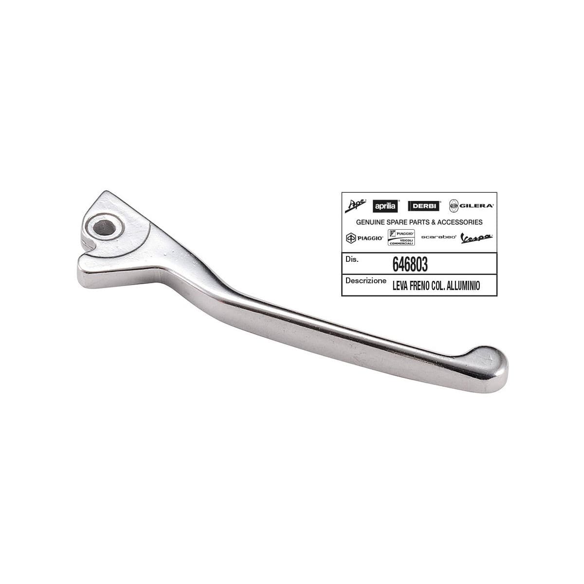 Piaggio - Levier De Frein Droit Grimeca Origine Piaggio 50-125 Fly, Vespa Lx, Vespa-s, Liberty/gilera 50-125 Runner