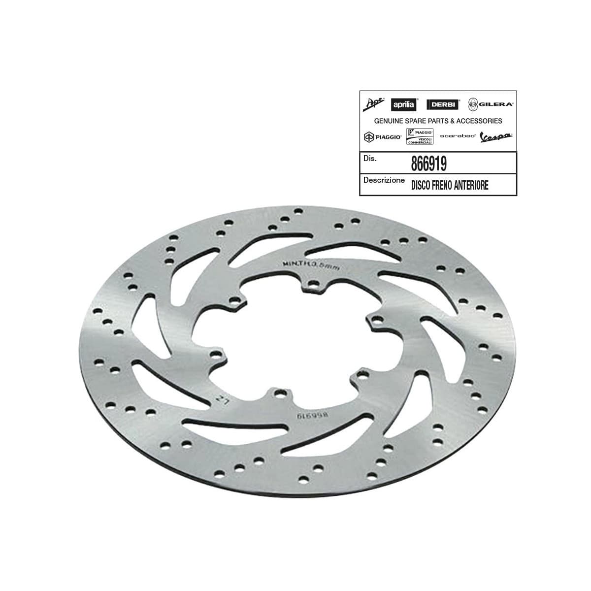 Piaggio - Disque De Frein Avant 50 A Boite Origine Piaggio 50 Gilera Smt, Rcr 2011//derbi Senda Sm /2010/ Aprilia 50 Sx, Rx 2011/