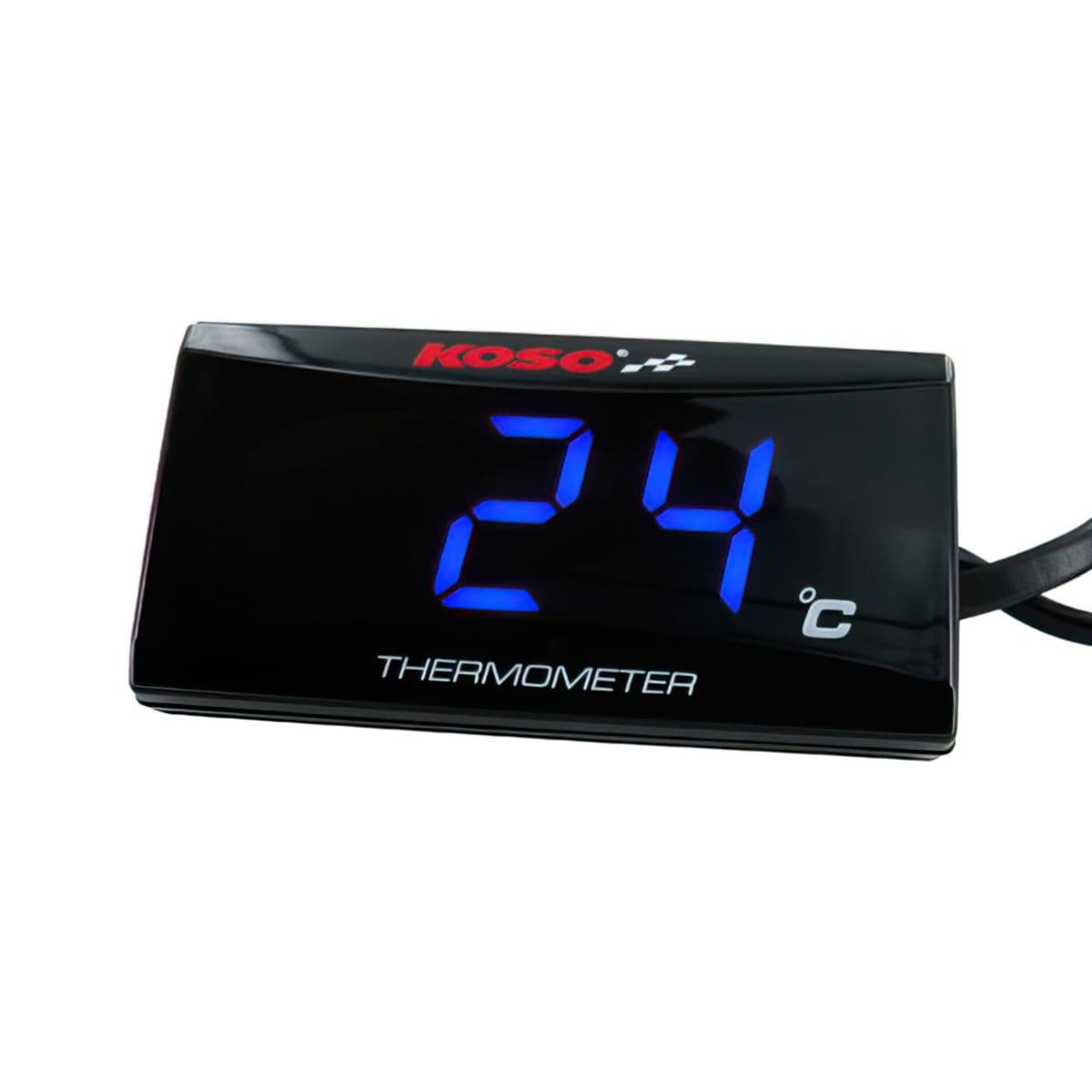 Koso - Thermomètre Digital - Koso Super Slim Led Bleu 1/8 Connectique Noire