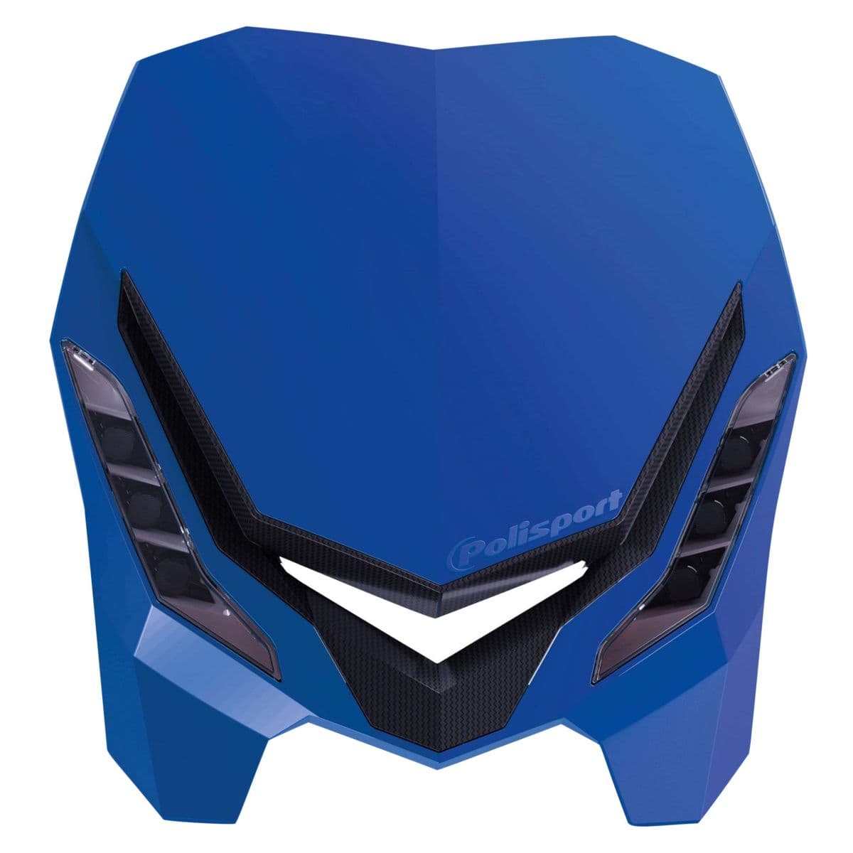 Polisport - Tête De Fourche / Plaque Phare - E-blaze À Leds Bleu Yam / Noir