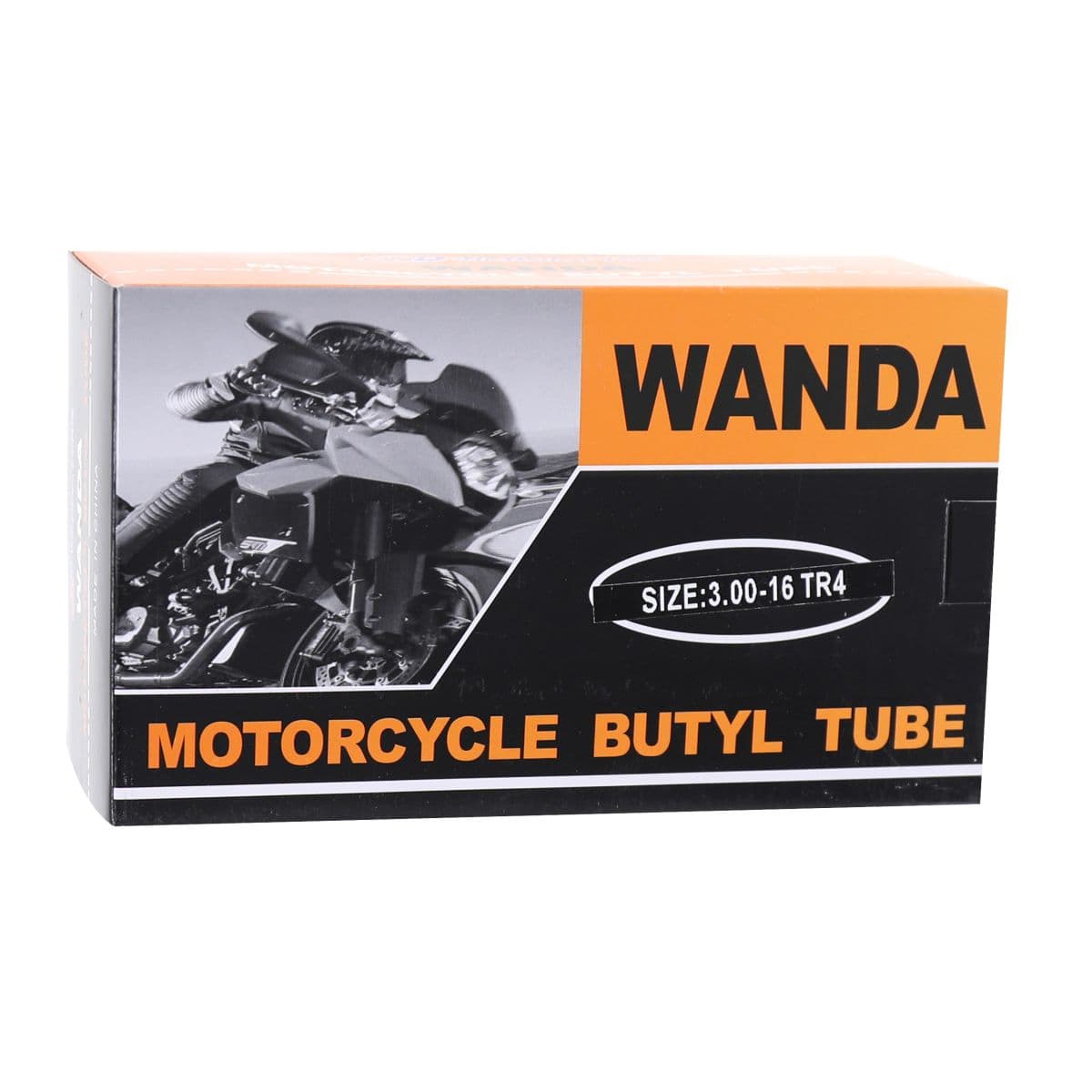 Wanda Tyre - Chambre À Air 16 Pouces 3.00x16 À 3.25x16 / 90/90x16 À 100/90x16 100/80x16 À 120/80x16 - Wanda Valve Droite Tr4