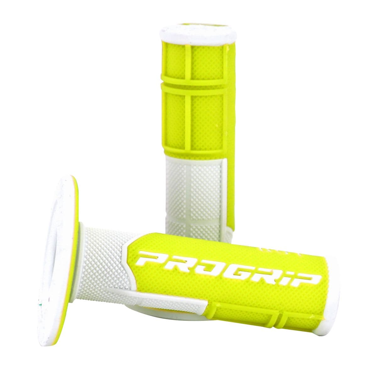 Progrip - Poignées De Guidon - Progrip 801 Off Road Blanc / Jaune Fluo Closed End