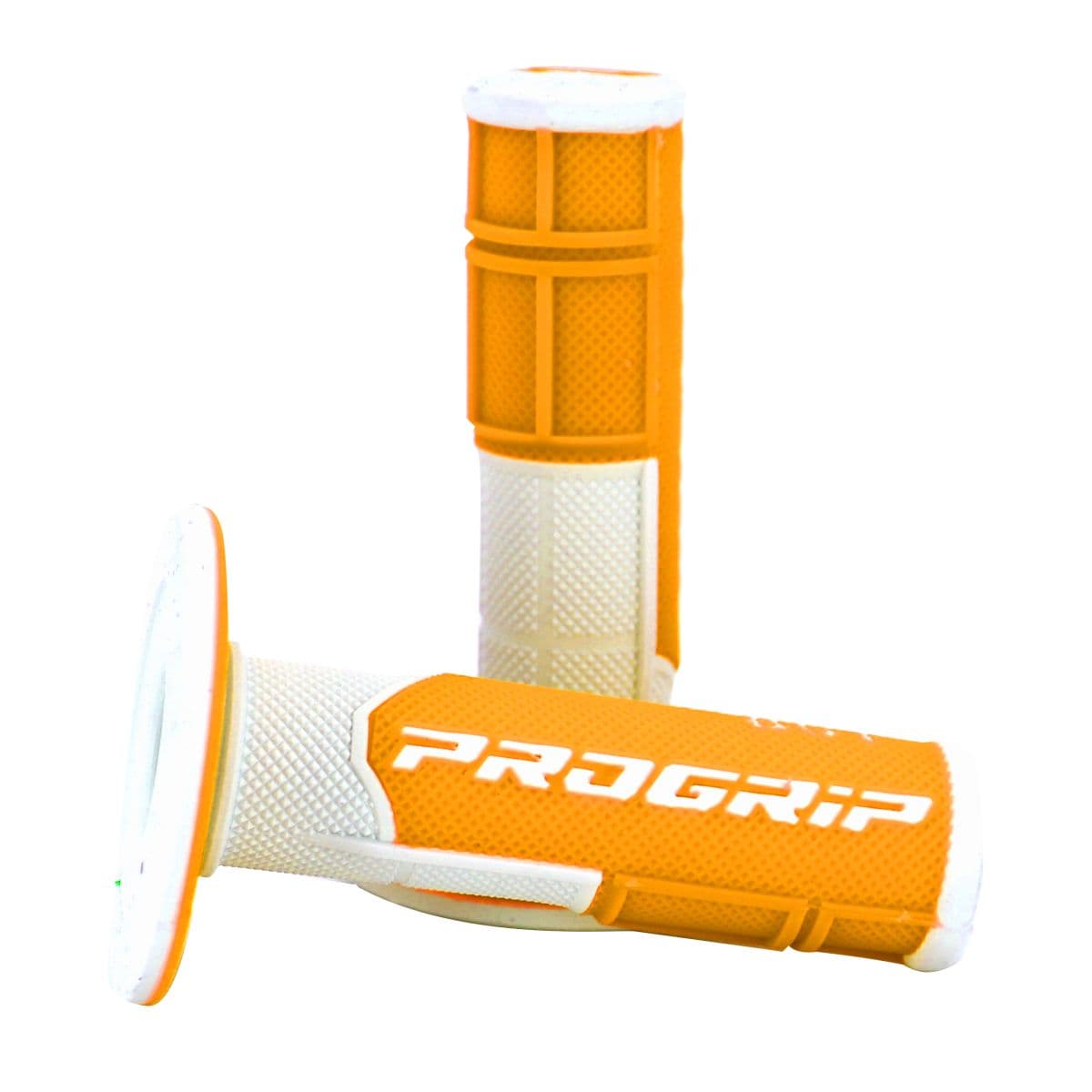 Progrip - Poignées De Guidon - Progrip 801 Off Road Blanc / Orange Fluo Closed End