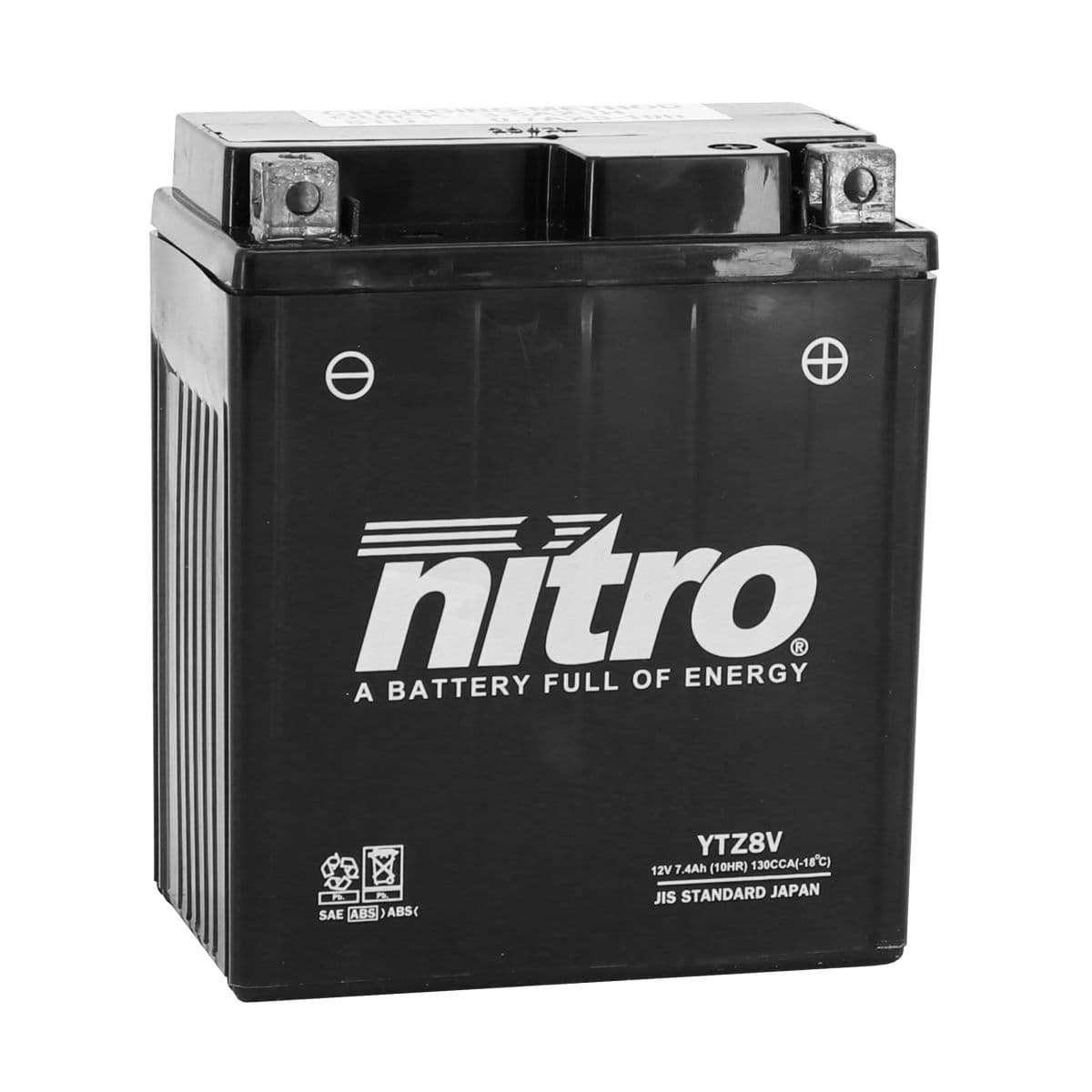 Nitro - Batterie 12v 7.4 Ah Ntz8v Sla / Ytz8v - Nitro Prêt À L'emploi / Sans Entretien +d