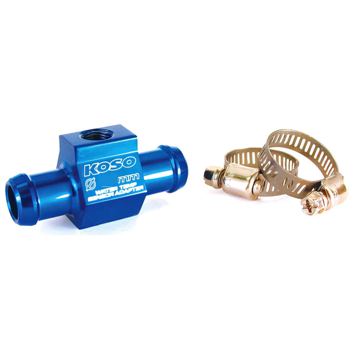 Koso - Adaptateur De Sonde De Température 1/8" Sur Durite Refroidissement 28 / 30 / 32 / 34 / 36 / 38 Mm - Koso Bleu 36.00 Mm