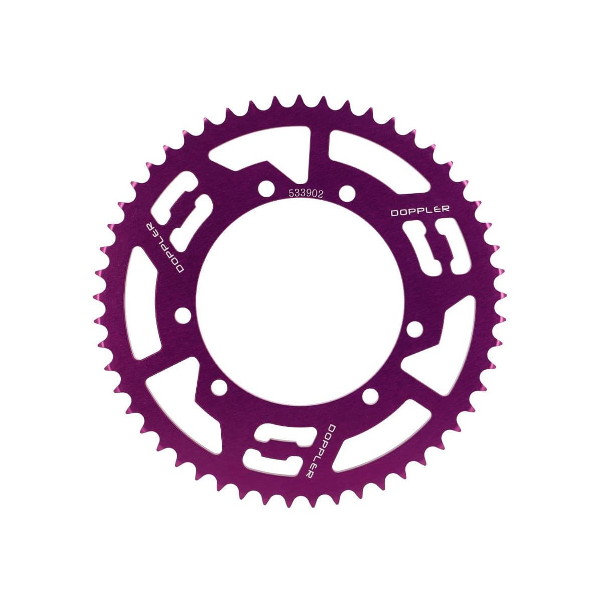 Doppler - Couronne Doppler Violette En Aluminium Pour Sherco Enduro Sm 53 Dents 428