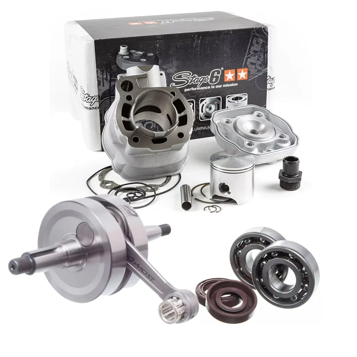 Bixess - Pack 77 Stage 6 Fonte Et Vilebrequin Most Minarelli Am6 (roulement 6204 Offert) 51832-defaultcombination