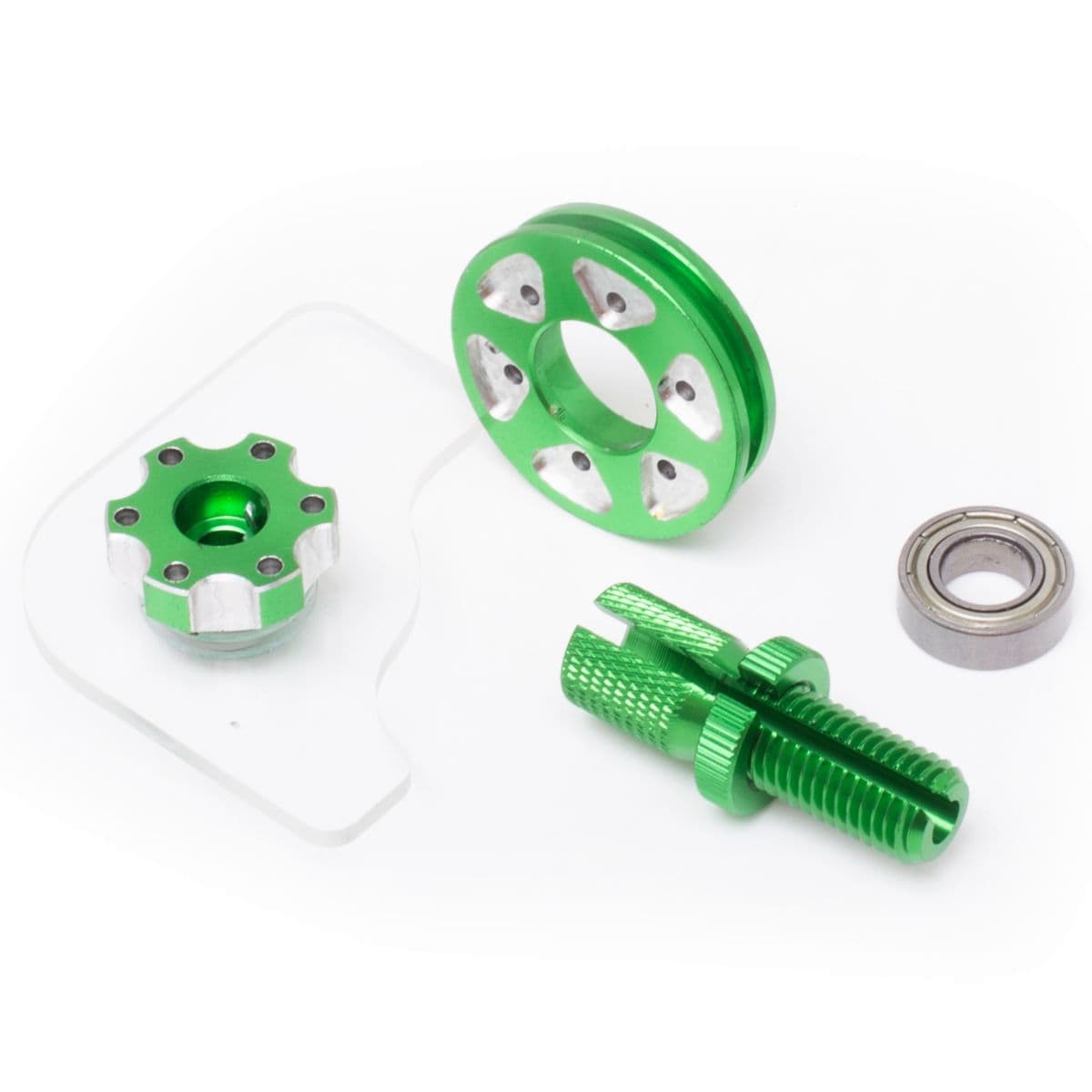 Terzo - Roulette Et Roulement De Poignée De Gaz Terzo Avec Couvercle Transparent Et Tendeur - Vert