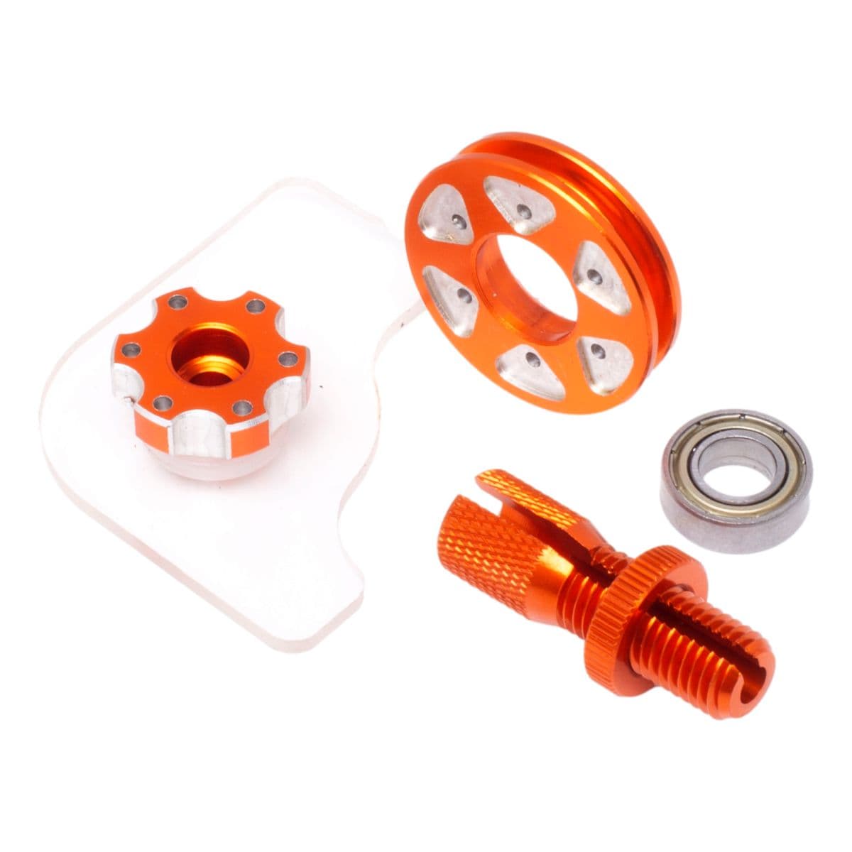 Terzo - Roulette Et Roulement De Poignée De Gaz Terzo Avec Couvercle Transparent Et Tendeur - Orange