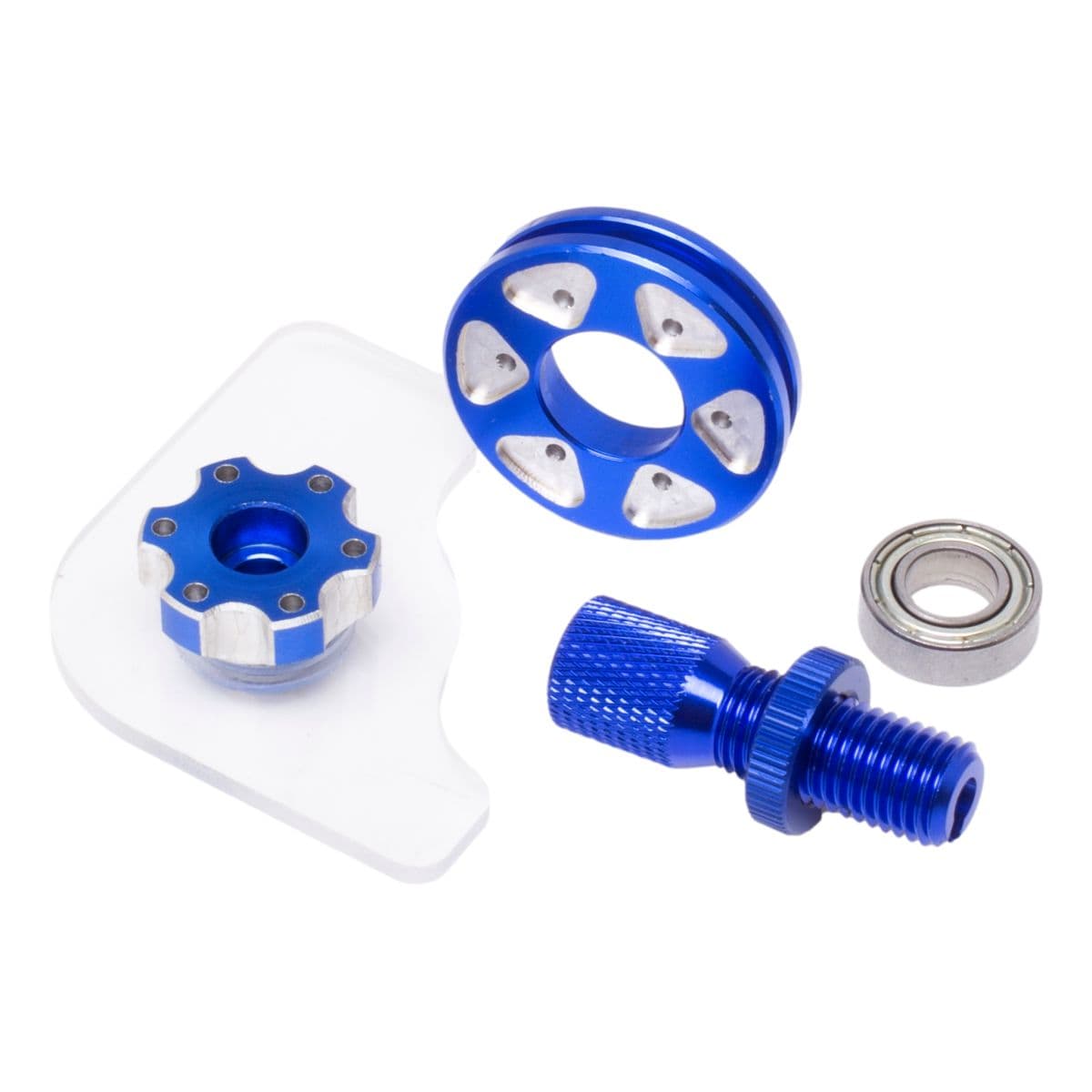 Terzo - Roulette Et Roulement De Poignée De Gaz Terzo Avec Couvercle Transparent Et Tendeur - Bleu