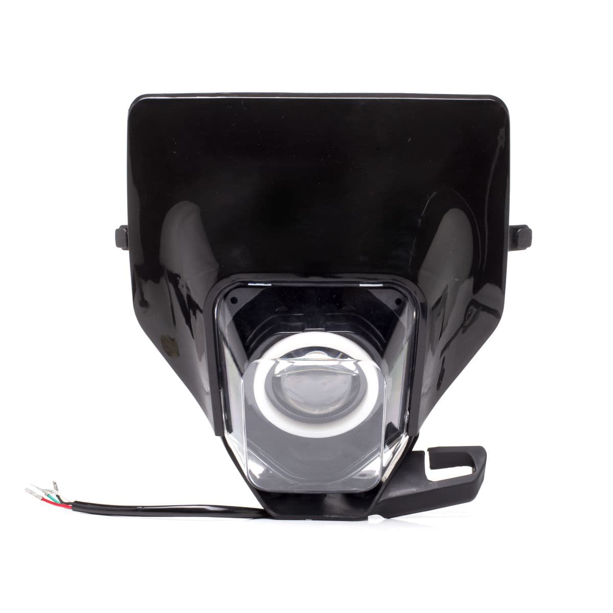 Terzo - Plaque Phare Type Husqvarna - Led Angel Eye Connectée Bluetooth - Noir - Terzo