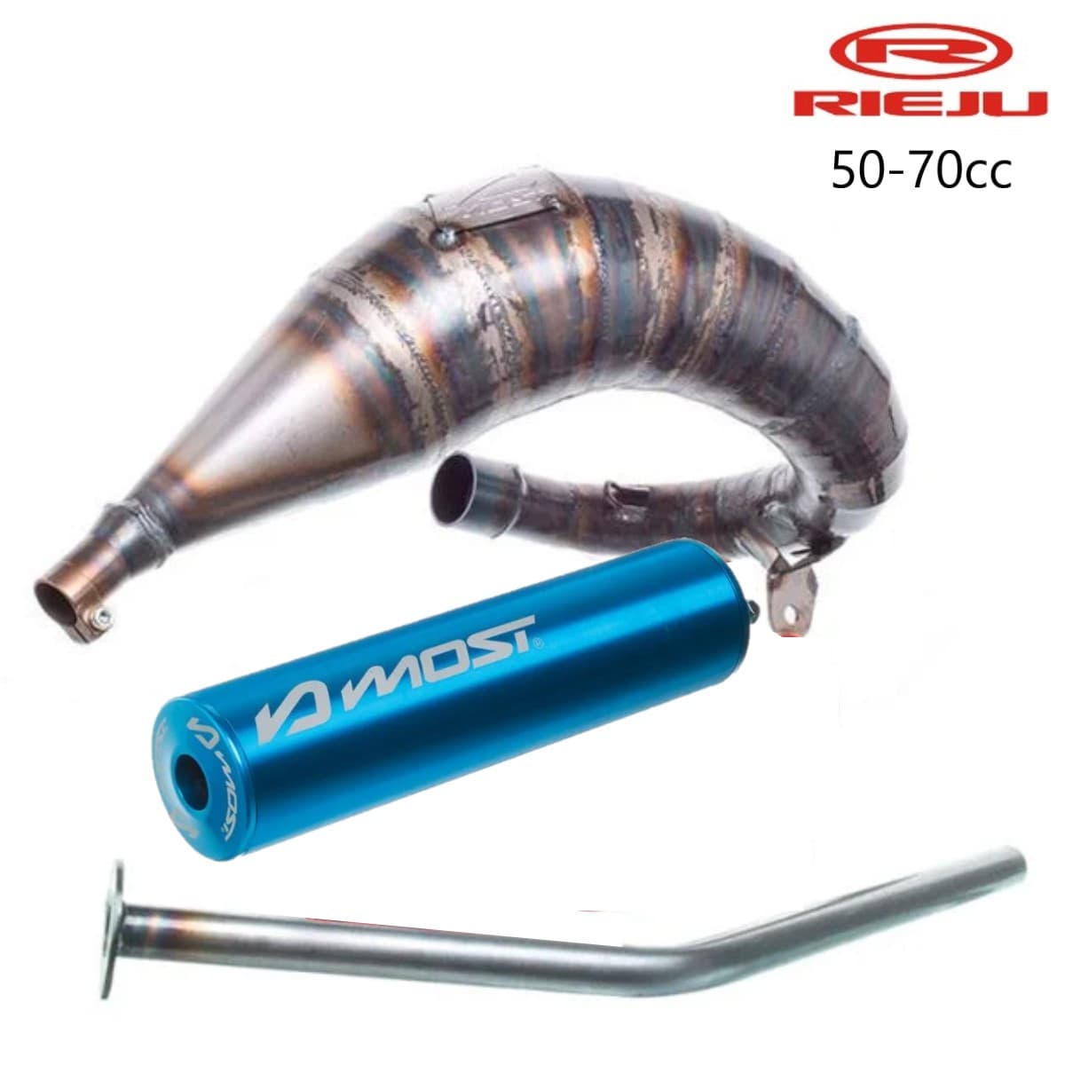 Most - Pot D'échappement Most 50 70 Passage Haut Rieju Mrt Avant 2022 Bleu