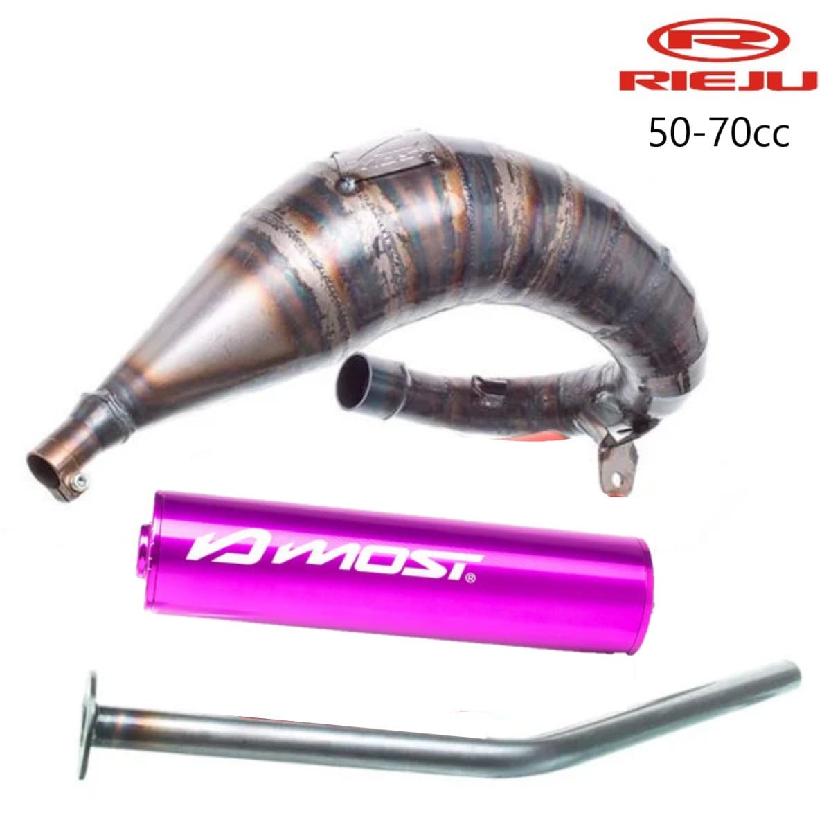 Most - Pot D'échappement Most 50 70 Passage Haut Rieju Mrt Avant 2022 Violet