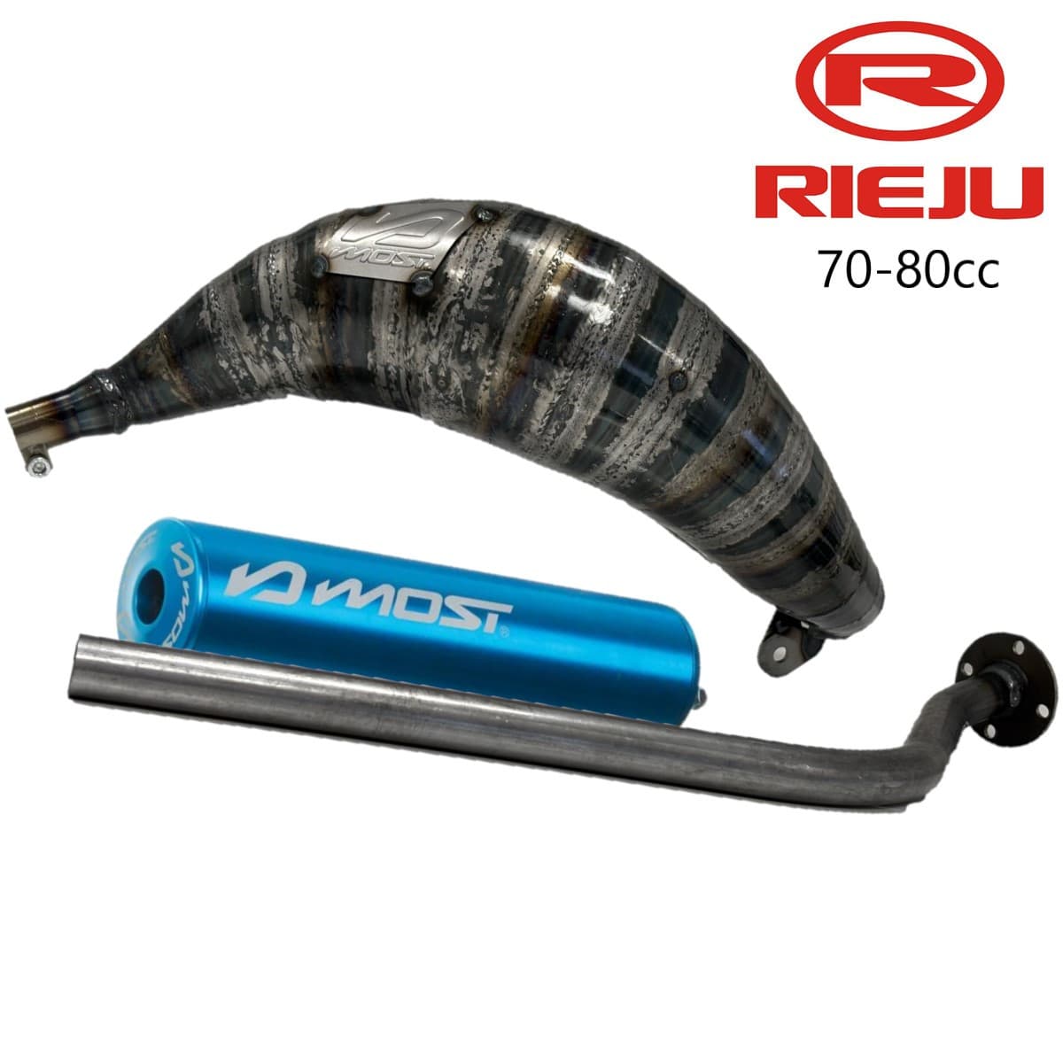 Most - Pot D'échappement Most 70 80 Passage Haut Rieju Mrt Bleu