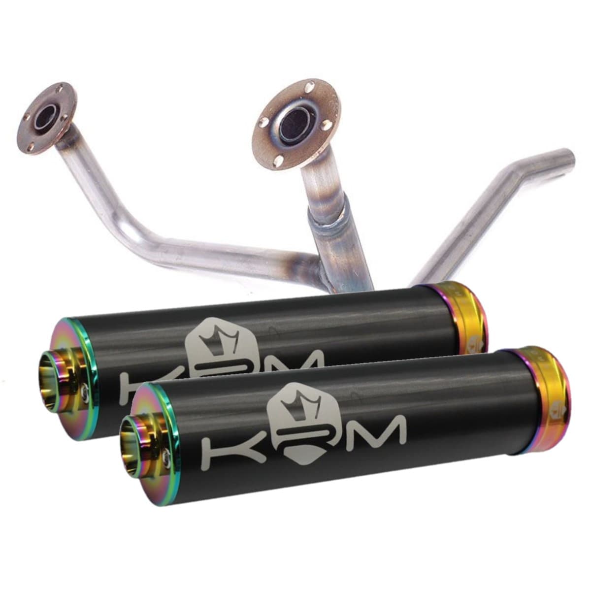 Krm Pro Ride - Double Sortie Krm Noir Et Neo Chrome Rieju Mrt Avant 2022 Pour Pot Most Et Krm 50 70 80