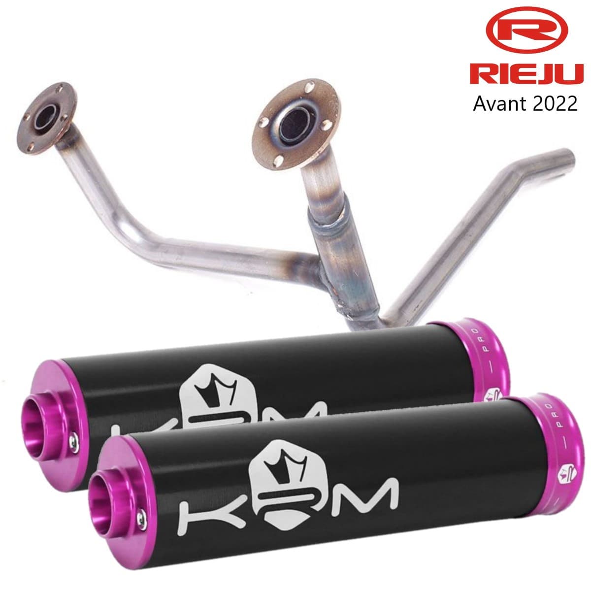 Krm Pro Ride - Double Sortie Krm Noir Et Rose Rieju Mrt Avant 2022 Pour Pot Most Et Krm 50 70 80