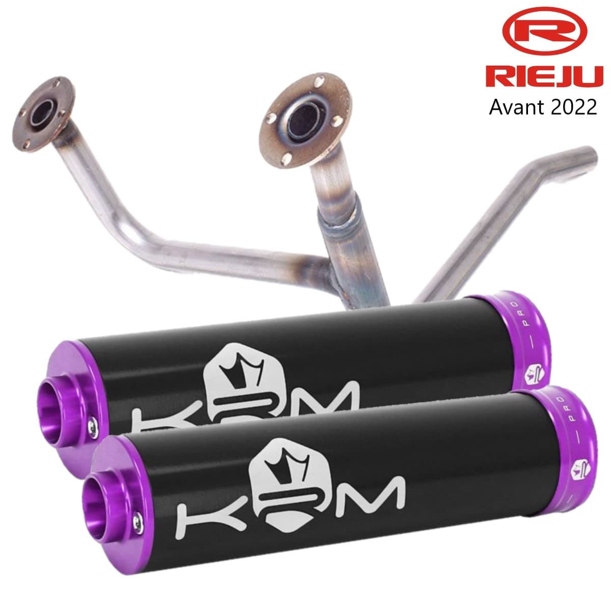 Krm Pro Ride - Double Sortie Krm Noir Et Violet Rieju Mrt Avant 2022 Pour Pot Most Et Krm 50 70 80