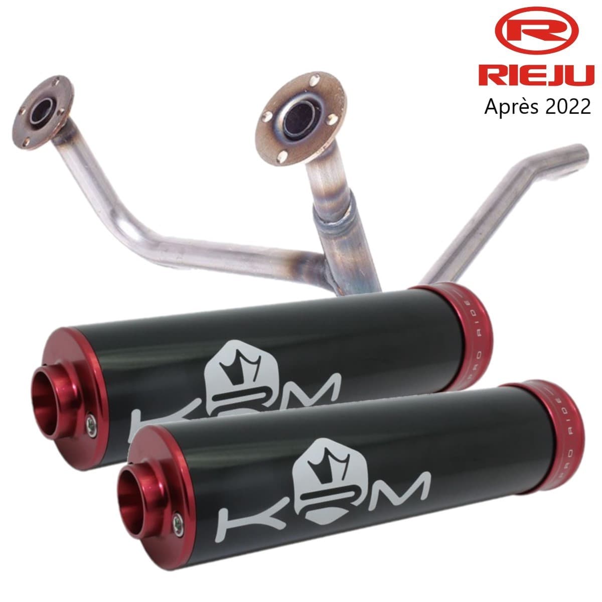 Krm Pro Ride - Double Sortie Krm Noir Et Rouge Rieju Mrt Après 2022 Pour Pot Most Et Krm 50 70 80
