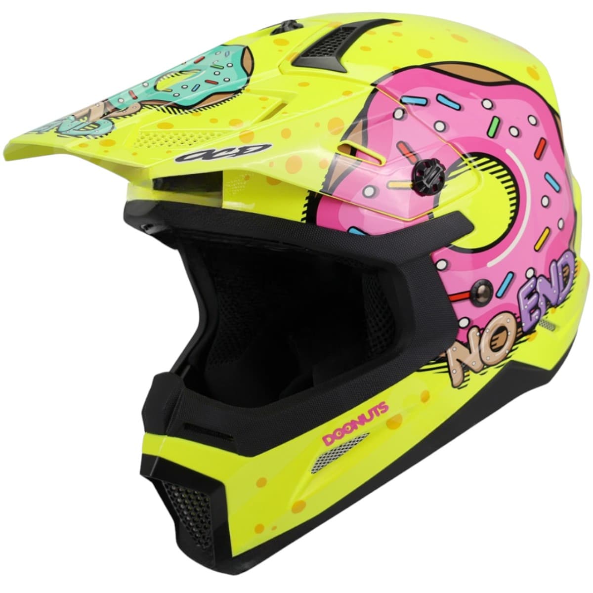Noend - Casque Cross Noend Donuts Jaune M