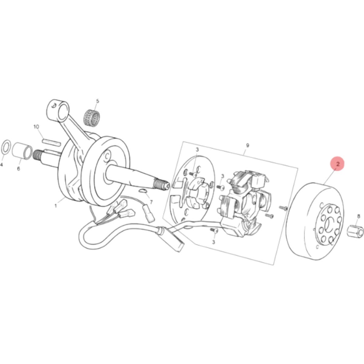 Sherco - Rotor D'allumage 12 Pôles Origine Sherco 50 Après 2024