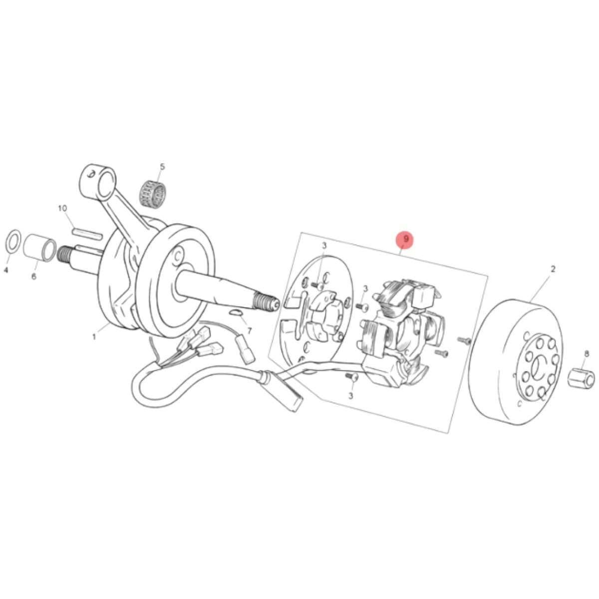 Sherco - Stator D'allumage 12 Pôles Origine Sherco 50