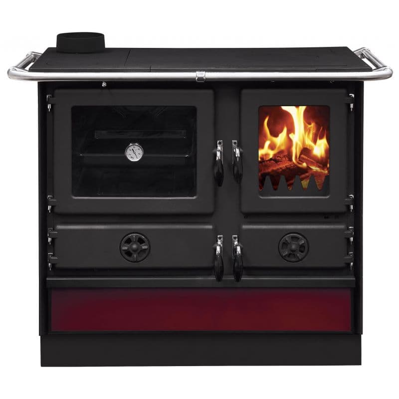 Cuisinière à Bois INTERSTOVES Magnum SG Steel 9.5 kW - Chauffage Écologique, Garantie 2 ans, Livraison Gratuite
