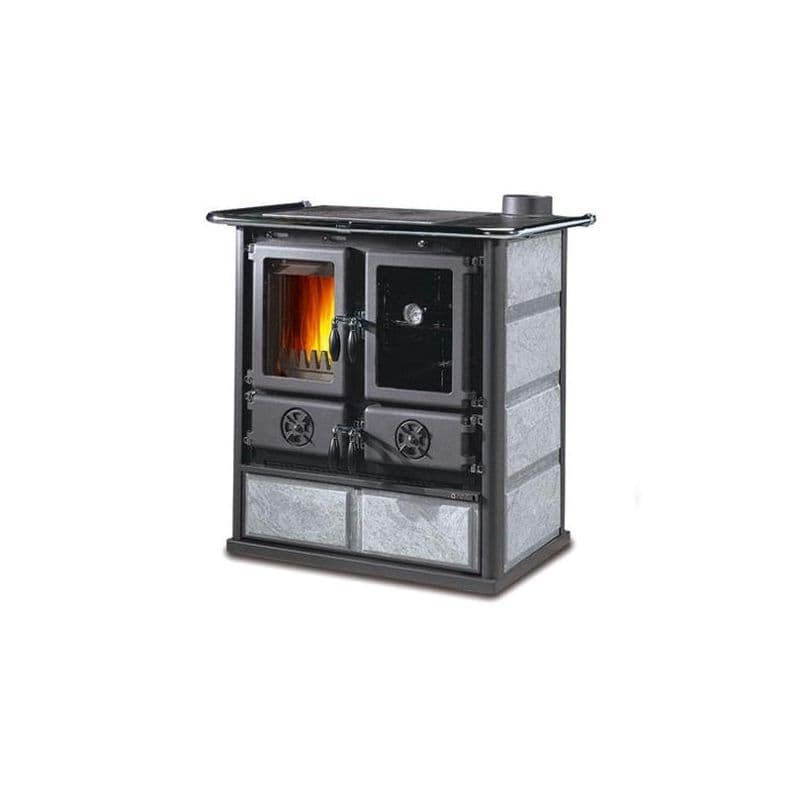 Cuisinière à Bois LA NORDICA Rosetta 5.0 Pierre 7.9 kW - Chauffage Écologique Italien, Livraison Gratuite