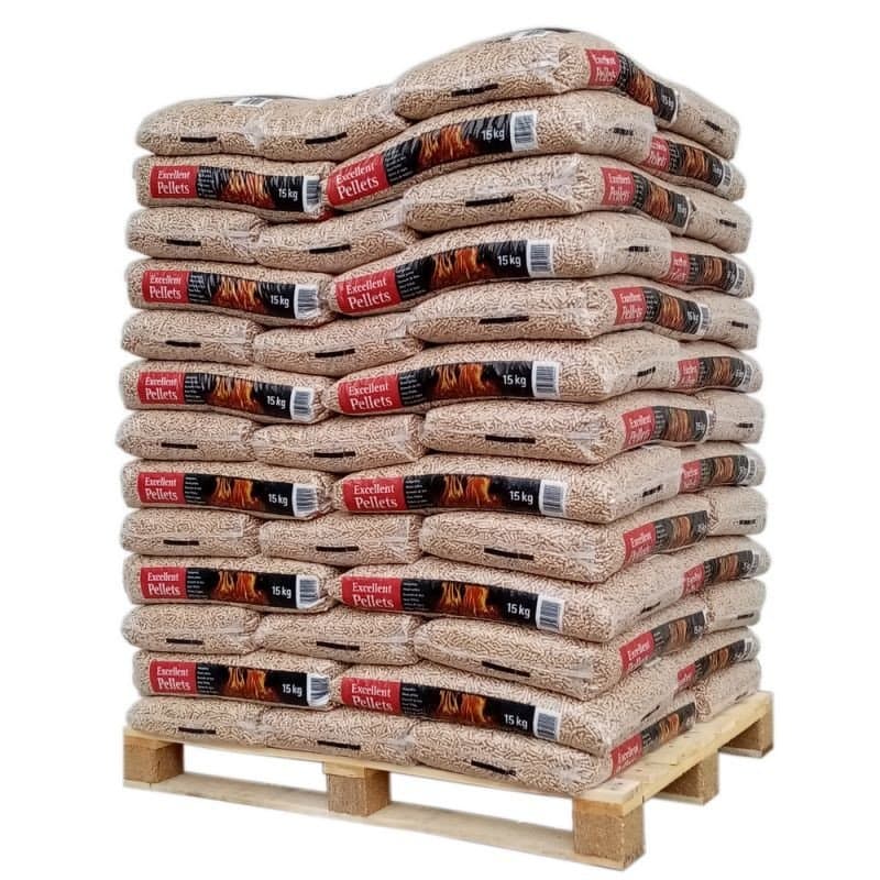 Palette Pellets Excellent EN Plus A1 - 65 Sacs x 15 kg - Haut Rendement